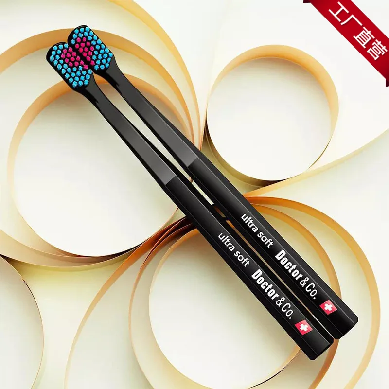 

Doctor & Amp; Co Finger Heart Couples Toothbrush 4 + 2 Base Set Soft Bristle Household Travel Couples Toothbrush