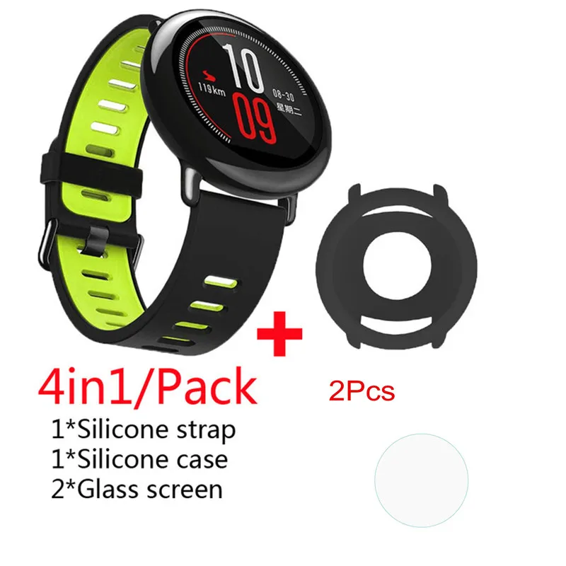 Ремешок для часов Huami Amazfit Pace силиконовый спортивный ремешок на запястье 4 в 1