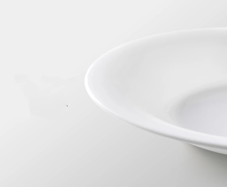 Белый набор круглой посуды стеклянные обеденные тарелки и миски глубокая салатная тарелка плато Дешевые Экологичные многоразовые микроволновые безопасные