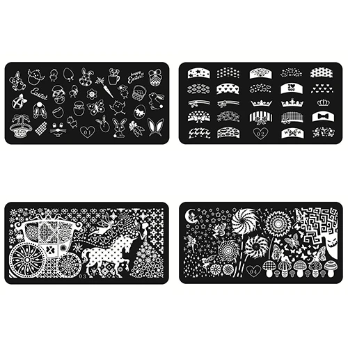 Nail Art Printing Image Polish Stamp Plate Scraper Stamper Manicure DIY Template Beauty& Health The nail stencil could recycle