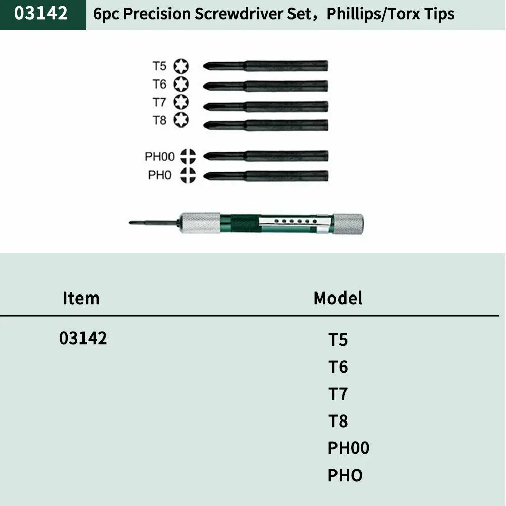 SATA 6 шт. цветочный набор мини-отверток Магнитный Набор отверток Phillips компьютерный инструмент для ремонта разборки 03142