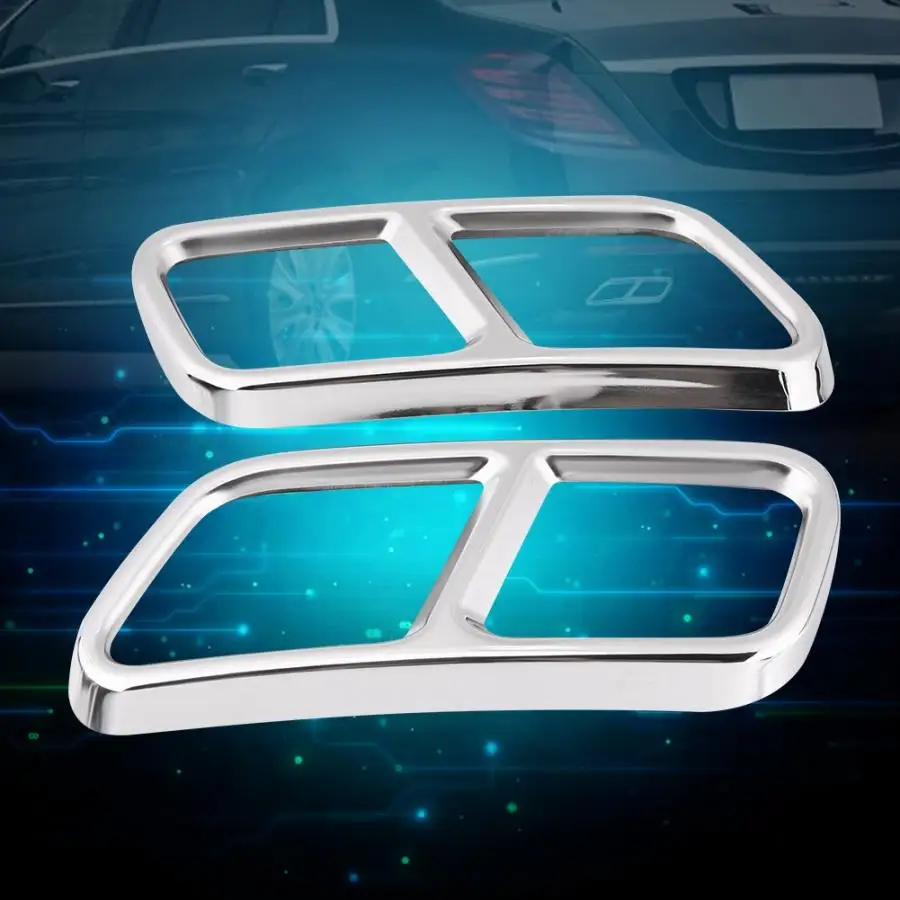 1 пара задний выхлопной трубы Накладка для Mercedes Benz GL X166 13-15 S R класса W222 W251 2010 2011 2012 2013
