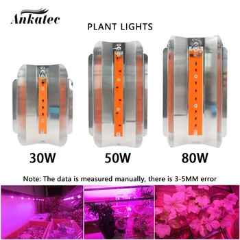 실내 식물 모종 및 꽃 성장용 LED 성장 램프, 전체 스펙트럼 LED COB 칩, 식물 성장 램프, 30W, 50W, 80W, AC220V