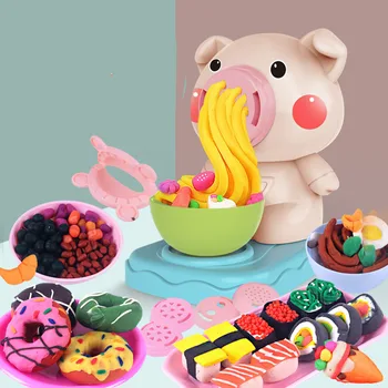 

1pcs Kids Kitchen Toy Set DIY Noodles Machine Toy Playdough Clay Dough Plasticine Ice Cream Machine Mould Play Kit DIY Toy