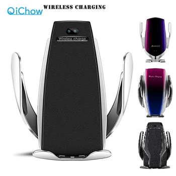 

10W Qi Automatic Clamping Fast Charging Car Phone Holder For IPhone11 Huawei P30 Samsung S9 Smart Phone Wireless Charger Stand
