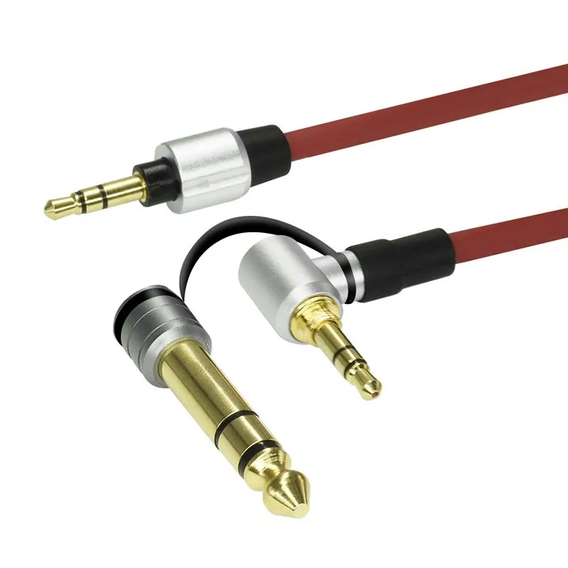 High-Quality Spring Extension Headphone Cable with 6.5mm Adapter, 3.5mm Interface