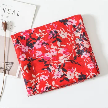 

2020 festival winter scarf women autumn vintage luxury brand long red print scarf ladies echarpe hiver femme