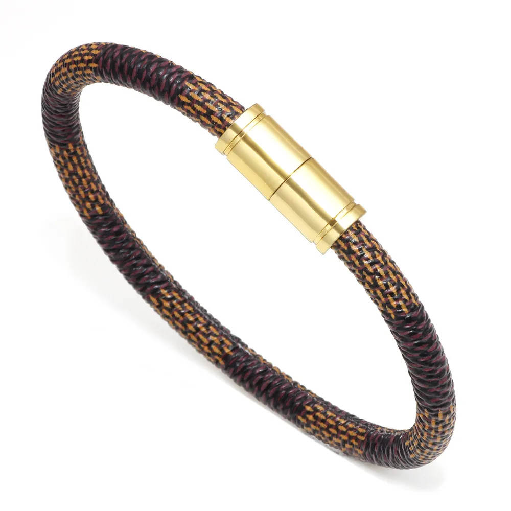 Модный кожаный полосатый браслет для мужчин и женщин пара браслет сплав кожанный браслет оптом на заказ