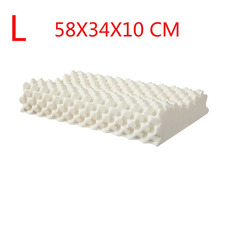 Белый Шейный защитный массаж позвоночника подушки для тела 58x34 CMThailand чистый натуральный ортопедический латекс подушка - Цвет: Белый