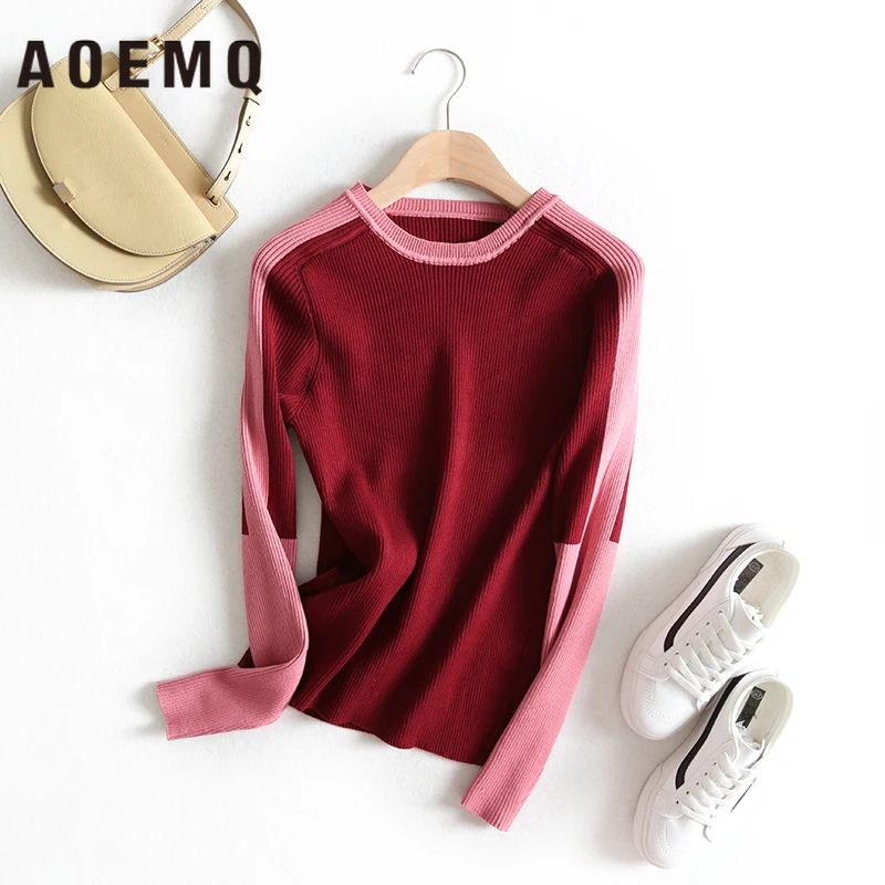 

AOEMQ Thin Spring Sweater Casual Couple Homewear Club Sweaters Football Sports Theme Pullovers Breathable Knitting Women Tops