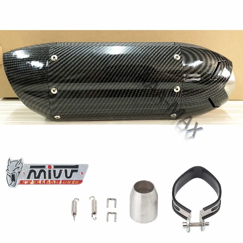 Для Akrapovic выхлопной мотоцикл MIVV копия углеродного глушителя Escape Moto труба для suzuki ltz 400 gs 500 piaggio zip ATV GY6 скутер