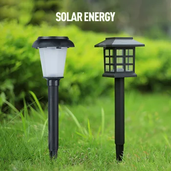 

Classic Texture 2pcs Waterproof LED Solar Lawn Light Delicate Design Creative Outdoor Lighting Lamp Stick for Garden Yard