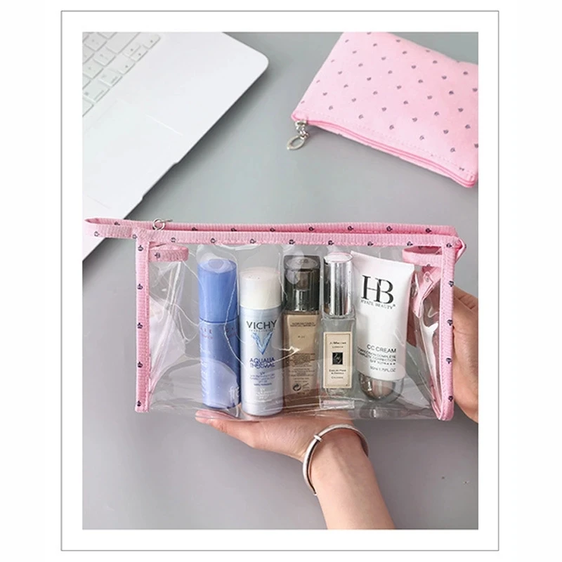 Водонепроницаемая косметичка из ПВХ 3 шт./компл. дорожная прозрачная для
