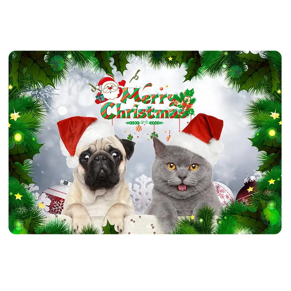 Upetstory Merry Christmas Противоскользящий коврик для прихожей, моющийся коврик для ванной комнаты, коврик для дома - Цвет: CC3970U