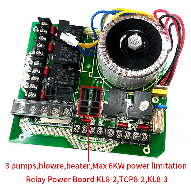 

Key board of ETHNK HOT TUB SPA CONTROL PACK - Main Relay Power Board KL8-2, TCP8-2, KL8-3, TCP8-3