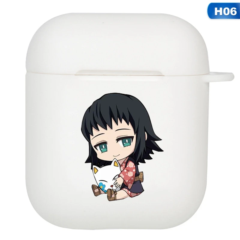Demon Slayer: Kimetsu No Yaiba аниме шаблон для Apple Airpods чехол Bluetooth наушники Защитный чехол силиконовый чехол для наушников - Цвет: H06
