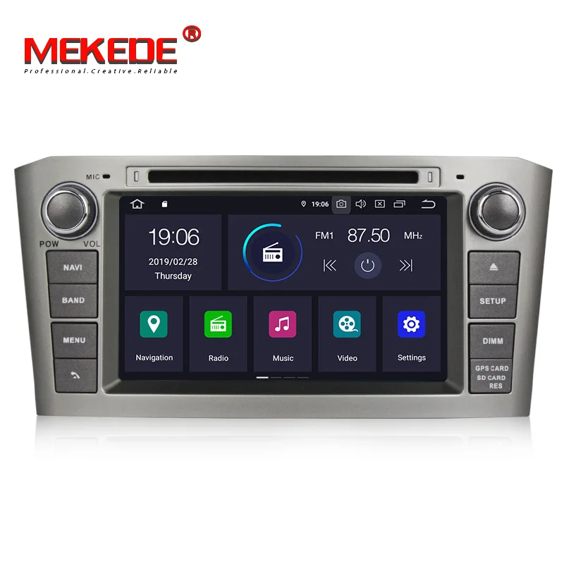 Perfect MEKEDE 2 Din Android 9.0 Car DVD Player For Toyota Avensis T25 2003-2008 Wifi GPS Radio 4GB RAM 64G ROM Multimedia USB 1