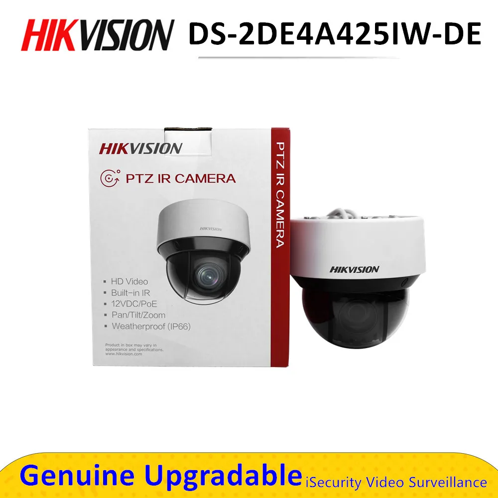 Оригинальный Hik PTZ DS 2DE4A425IW DE 4 дюймовый 4MP IP66 ИК видеонаблюдения 25X POE питание от