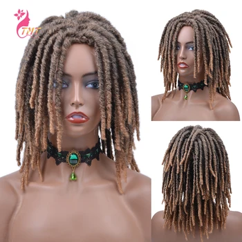 

Braided Wigs For Women Short Ombre Dreadlock Afro Hair Wig Braided Crochet Twist Hair Short Curly Heat Resistant Synthetic Wigs
