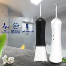 Ирригатор для полости рта перезаряжаемый водный Флоссер переносная зубная вода струя 300 мл резервуар для воды Водонепроницаемый очиститель зубов