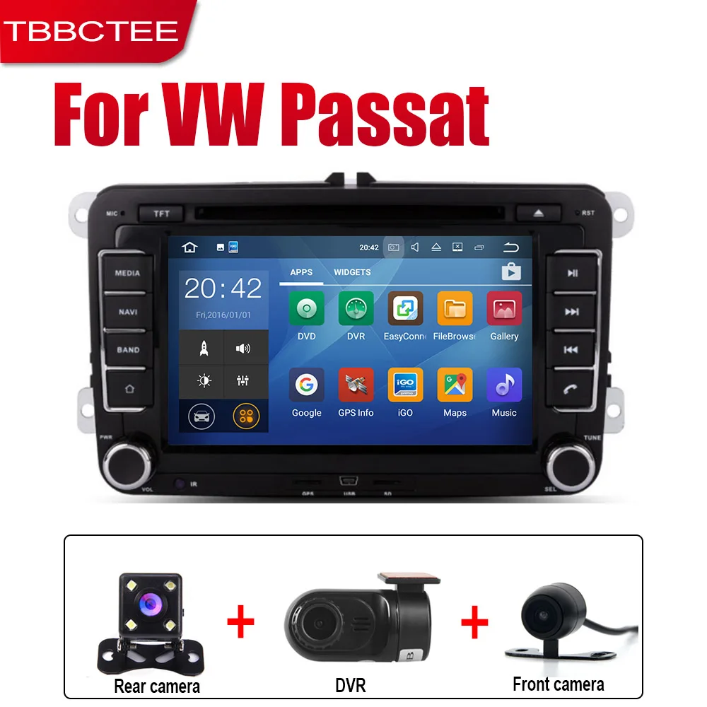 TBBCTEE Android 2 Din Авто Радио DVD для Volkswagen VW Passat Variant 2005-2010 Автомобиль Wifi BT плеер gps навигационная система - Цвет: Extre Items