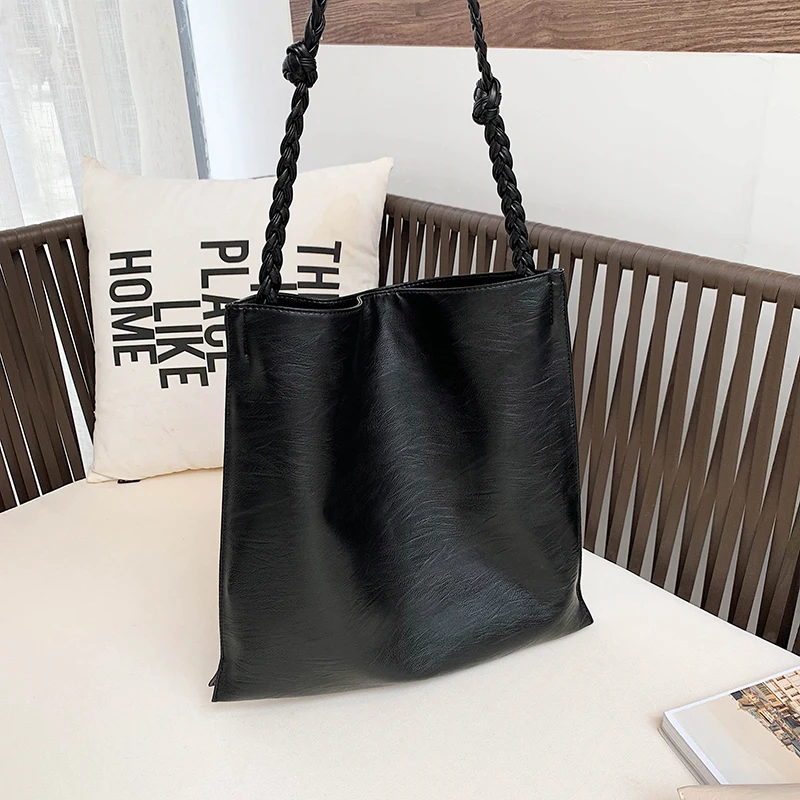 Большая вместительная женская сумка из искусственной кожи, сумки-тоут, высокое качество, женская сумка на плечо, модная дизайнерская повседневная женская сумка через плечо