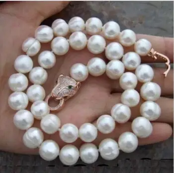 

Charming 11-12mm south sea baroque white pearl necklace 18inch 36”