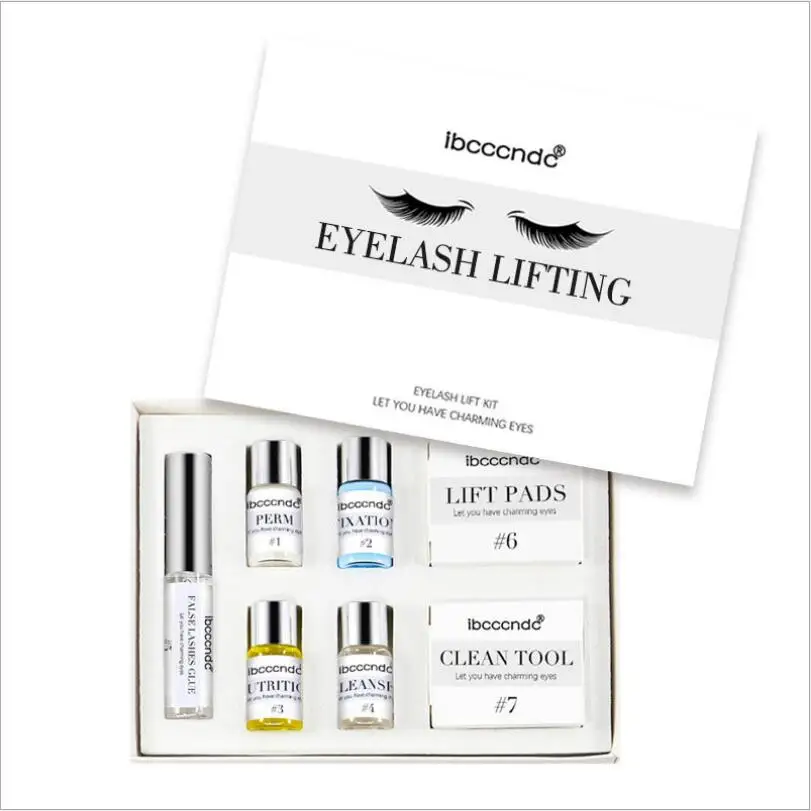 

7 in 1 Extension Eyelash Perming Kit Eyelash Wave Lotion Curling Perm Curler Kit Eye Lashes Lift Liquid Mini Set T0968