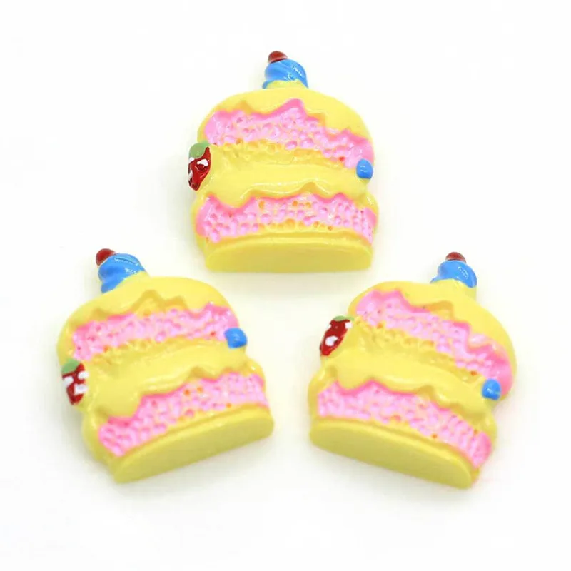 

10Pcs Cake Food Resin Flatback Flat Back Cabochon Kawaii DIY Resin Craft Decoration Dollhouse Miniature
