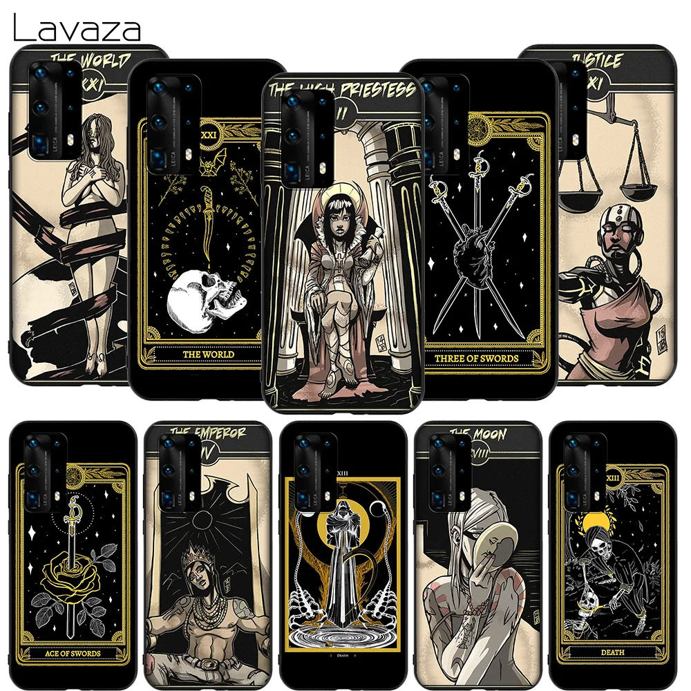 Мягкий чехол WEBBEDEPP Death Tarot для Huawei Honor 30 P40 V30 Nova 6 7 SE Pro Max | Мобильные телефоны и