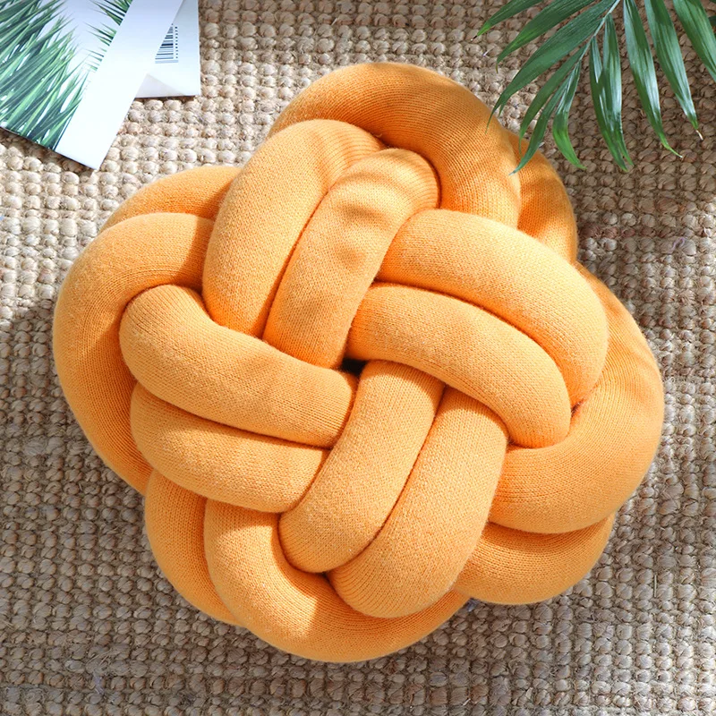 Orange Взрывы узел Подушка Пряжа Вязание DIY ручной работы диван подушка для отдыха на работе технологии - Цвет: Orange