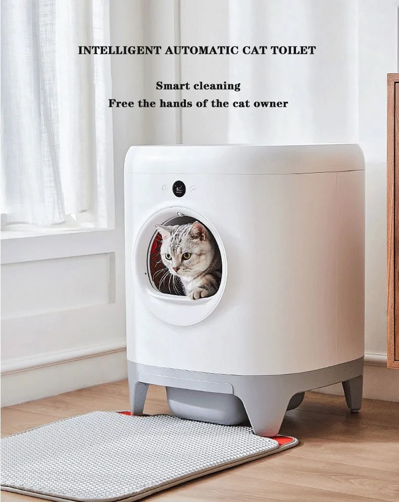 30 Off Boite A Litiere Intelligente Automatique Desodorisante Pour Chats Entierement Fermee Anti Eclaboussures Extra Large G0h4xew