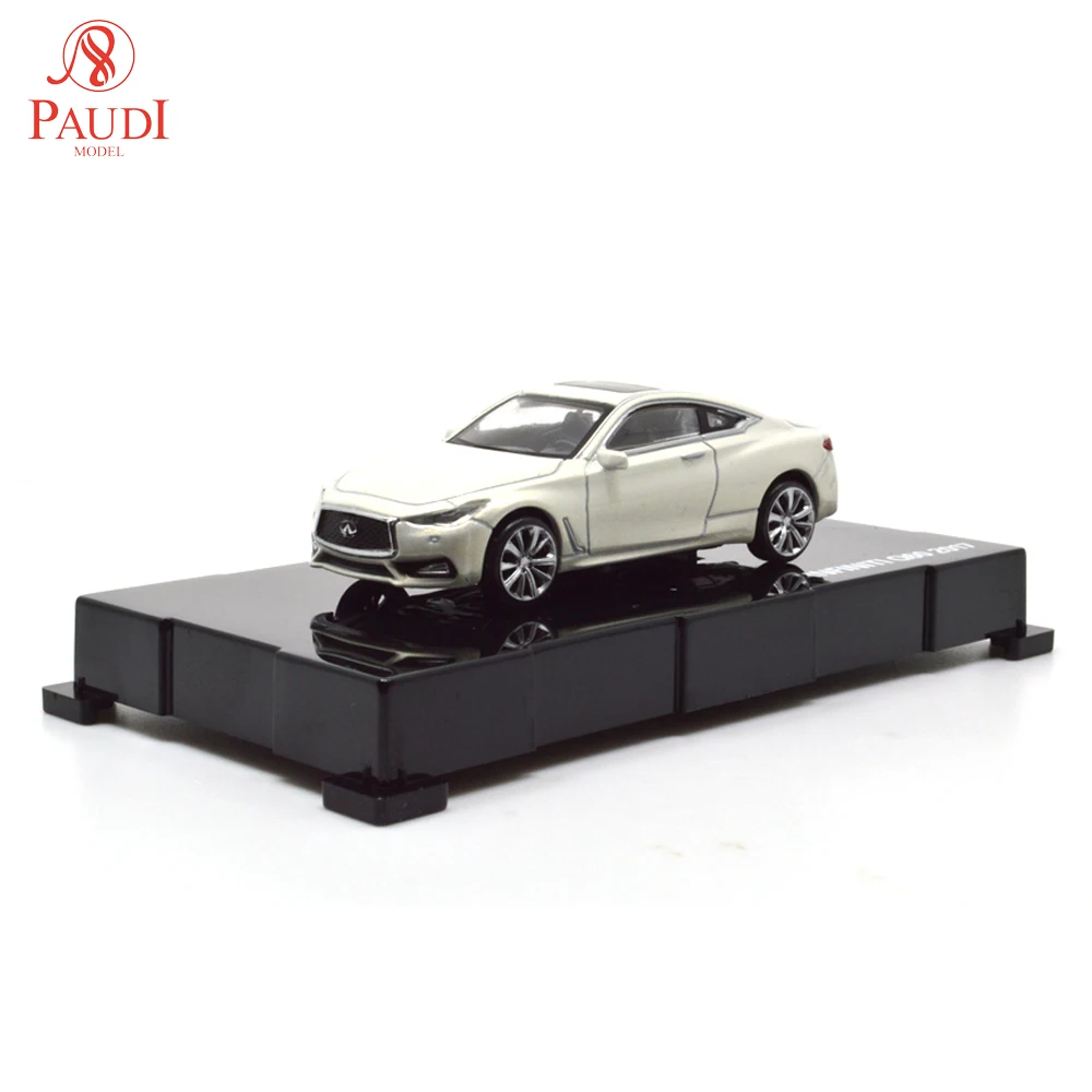 Paudi 1/64 1:64 1 64 масштаб Infiniti Q60 белый 2017 литая модель автомобиля игрушки для