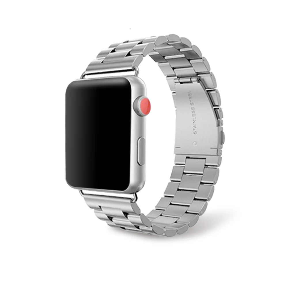 Ремешок для Apple Watch 44 мм 40 мм 38 мм 42 мм спортивный браслет ремешок из нержавеющей стали для iWatch серии 5 4 3 2 1 Аксессуары - Цвет ремешка: Silver