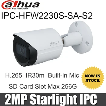 

Dahua IPC-HFW2230S-SA-S2 2MP Starlight IP Camera Built-in Mic SD Card Slot POE H.265 replace IPC-HFW1230S Security Camera New