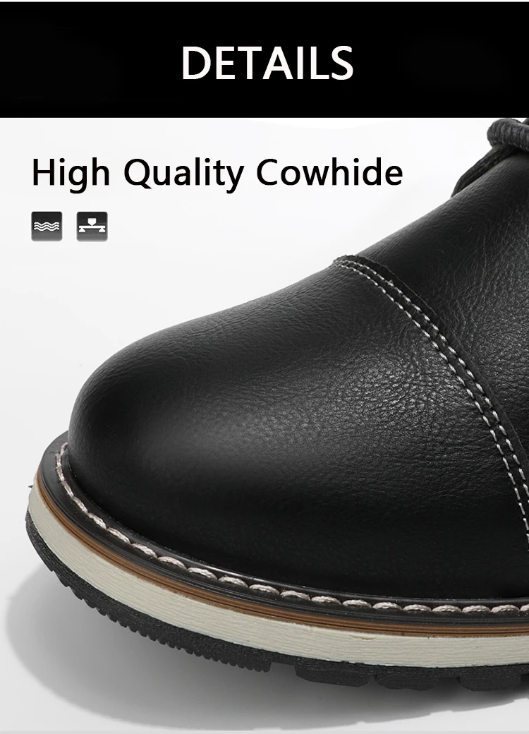 LINGGE Mens Boots Fashion Mens Winter Boots High Top Men Snow Boots Causal Men Ankle Boots Men Work Boots Soft Men Sneakers