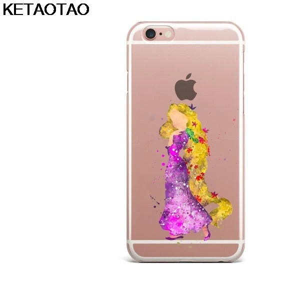 KETAOTAO ананас Одри Хепберн слон Рапунцель чехол для телефона s для iPhone 4 5S 6S 7 8 X чехол кристально чистый мягкий TPU чехол s - Цвет: Белый