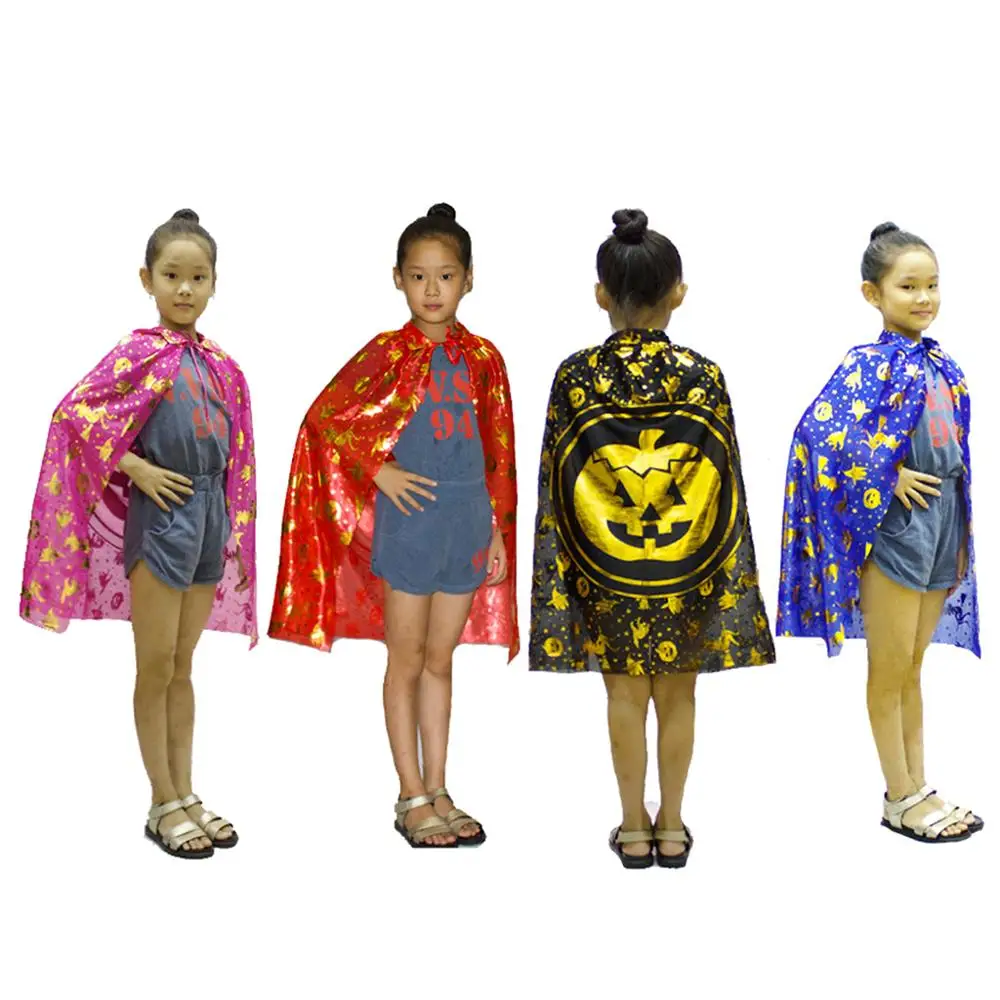 

prettyia Halloween Witch Cloak Robe Pumpkin Style Cape for Kids Dress Party Masquerade Christmas Fancy Dress Costumes
