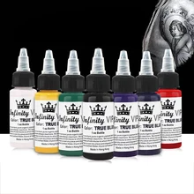 Натуральные пигментные чернила для татуажа, 7 цветов, набор, 1 унция, 30 мл/бутылка, пигмент для татуажа, макияж, красота, кожа, краска для тела, принадлежности