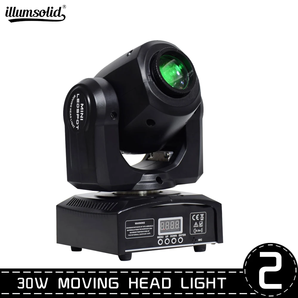 2Pcs-Lot Mini Spot 10w-30W-60w-90w LED Spot Moving Head Light- Dj Controller LED Gobo Lights Beam Li