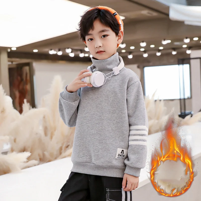 

Boys' / Girls' Hoodies Sweatshirts Cotton Fleece 2021 New Arrive Plus Velvet Thicken Winter Autumn Warm Tops Kid Baby Children's