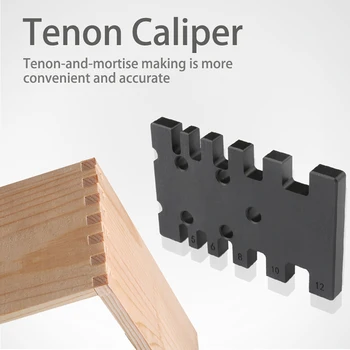 

High Precision Tenon Caliper Metric and Imperial Card Gauge Woodworking Router Saw Table Machine Measuring Tool Ruler