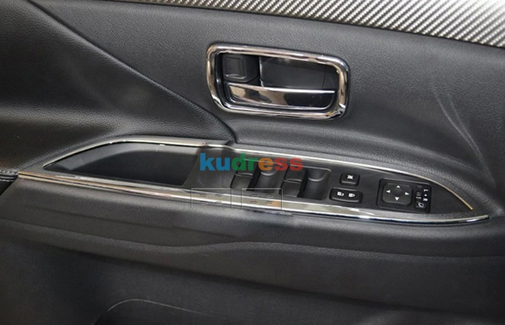Для Mitsubishi Outlander 2013 ABS украшение интерьера автомобиля двери, окна, переключатель крышки планки аксессуары