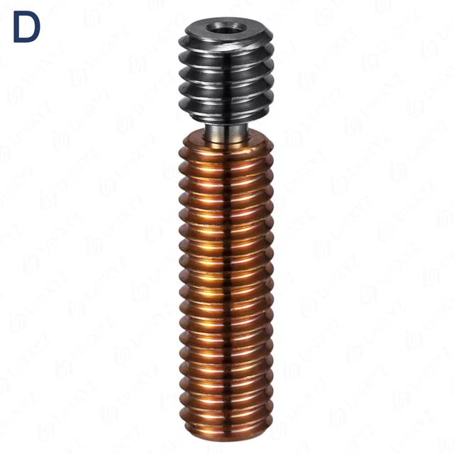 CR-6 SE V6 Volcano Hotend Bi-Metal Heatbreak Titanium Alloy+Plated Copper Bimetal Throats for Anycubic Creality 1.75mm Filament D