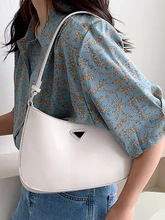  Minimalist Solid Color PU Leather Underarm Shoulder Bags for Women 2021 Summer Handbags and Purses Female Travel Totes 