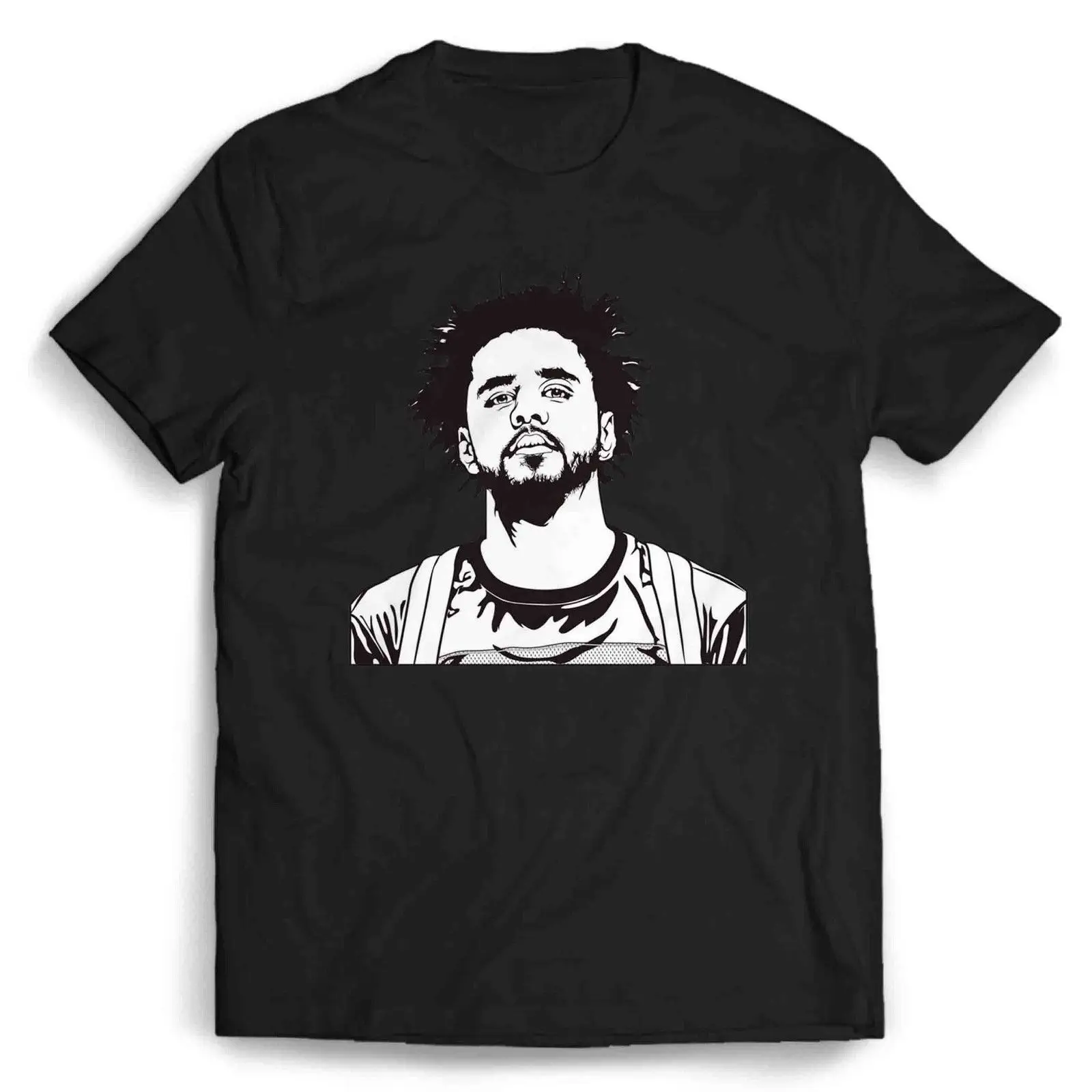 J Cole плакат с рисунком Мужская футболка короткими рукавами хлопковая модная