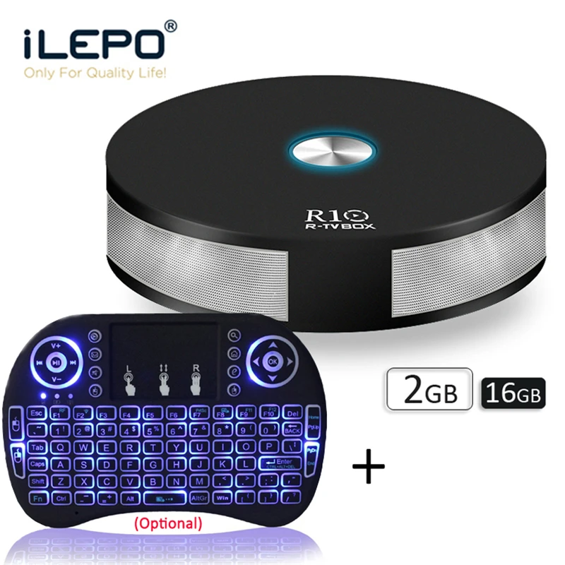 ILEPO R10 Android 8,1 ТВ коробка RK3328 4 ядра 2 ГБ 16 ГБ 2,4 + 5,0 ГГц Двойной Wi-Fi 4 К H.265 Bluetooth 4,1 USB3.0 IP ТВ Smart