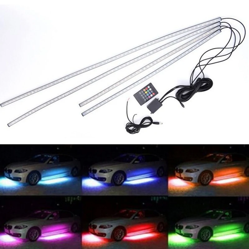 4xCar Underglow гибкие светодиодные ленты светодиодный пульт дистанционного