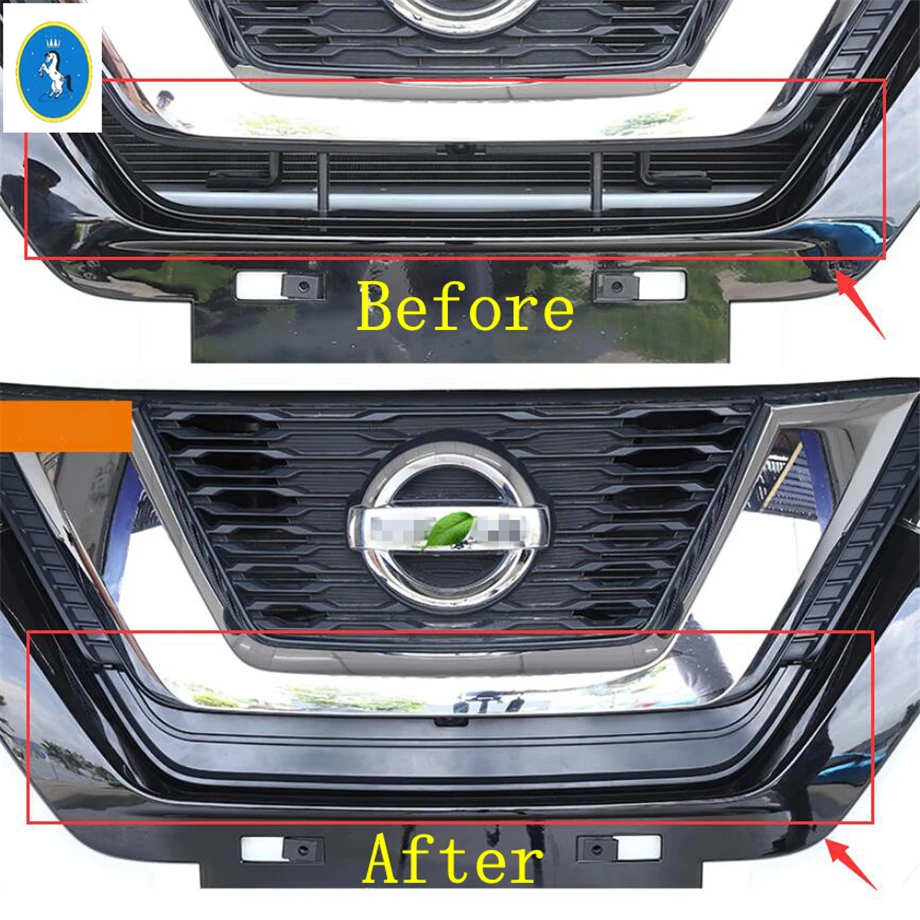 Yimaautotrims авто аксессуар Передняя головка центральный бампер решетка гриль панель Крышка отделка Подходит для Nissan Rogue T32 X-Trail
