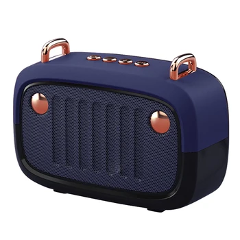 

Mini Portable FM Radio Gift Wireless Retro Bluetooth Speaker Handsfree Calling Support TF Card With Mic Rechargeable HiFi Stereo